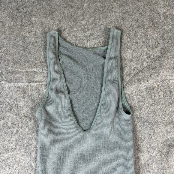 Intimately Free People Bodysuit Womens XS Ribbed Knit High Neck Green Stretch - Picture 7 of 7